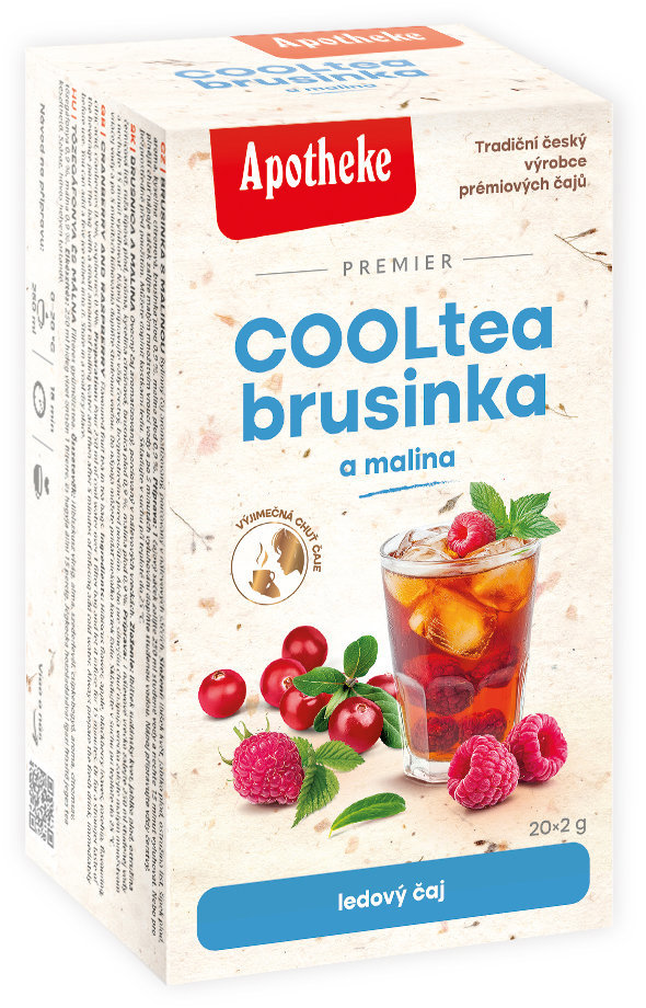 Apotheke COOLtea brusinka s malinou 20 × 2 g