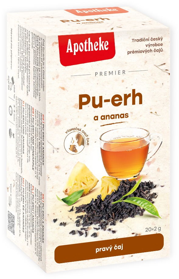 Apotheke Čaj Pu-erh a ananas 20 × 2 g