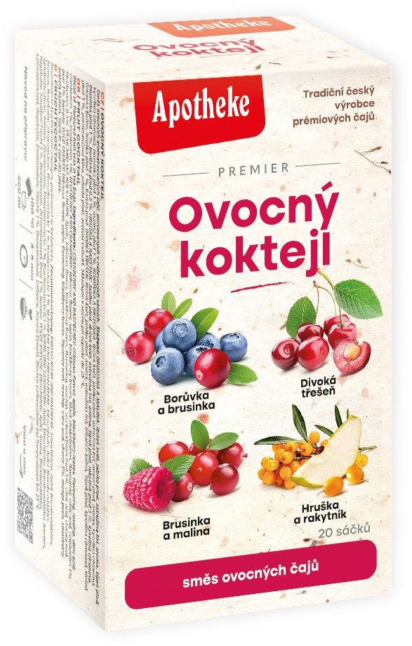 Apotheke Čaj Ovocný koktejl 4v1 nálevové sáčky 20 × 2 g