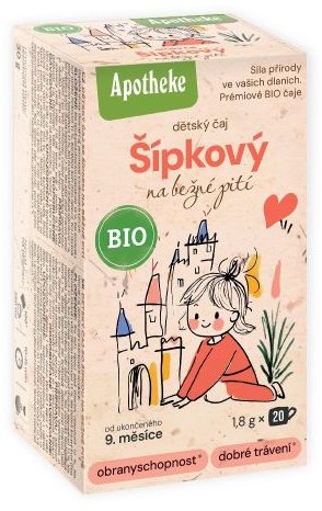 Apotheke BIO čaj dětský Šípkový na běžné pití 20 × 1,8 g