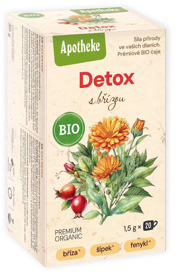 Apotheke BIO čaj Detox s břízou 20 × 1,5 g