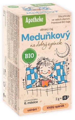Apotheke BIO Dětský čaj Meduňkový na dobrý spánek 20 × 2 g