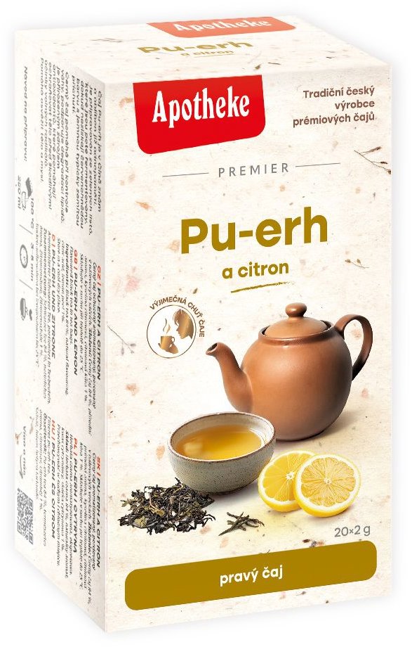 Apotheke Čaj Pu-erh a citron 20 × 2 g