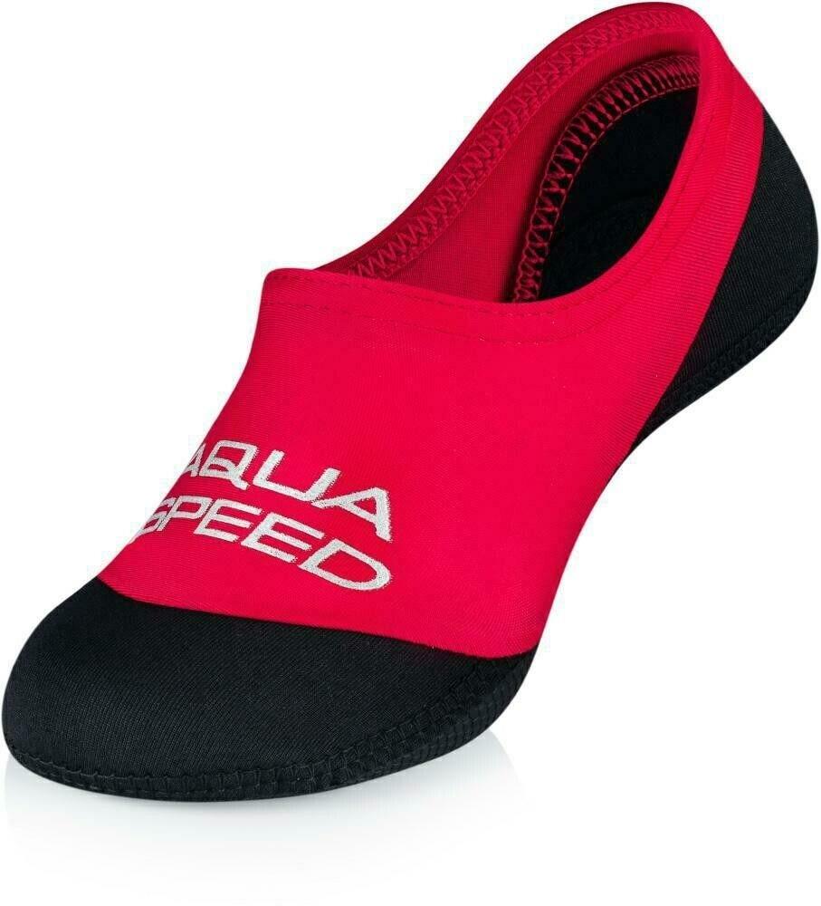 Aqua-Speed Multipack 2 páry Neo dětské neoprenové ponožky červené 22 / 23