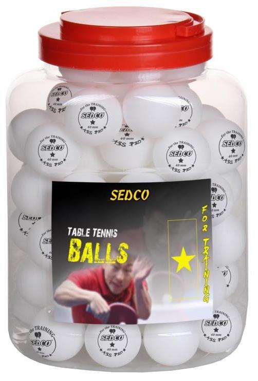 SEDCO Míčky na stolní tenis for TRAINING 1* CELL FREE 60 ks - dóza bílá