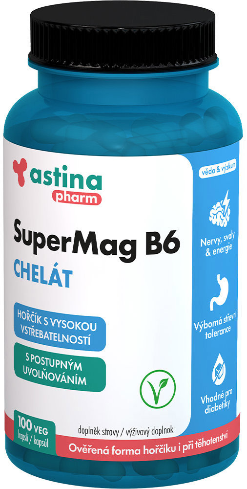 Astina Pharm SuperMag B6 CHELÁT 100 kapslí