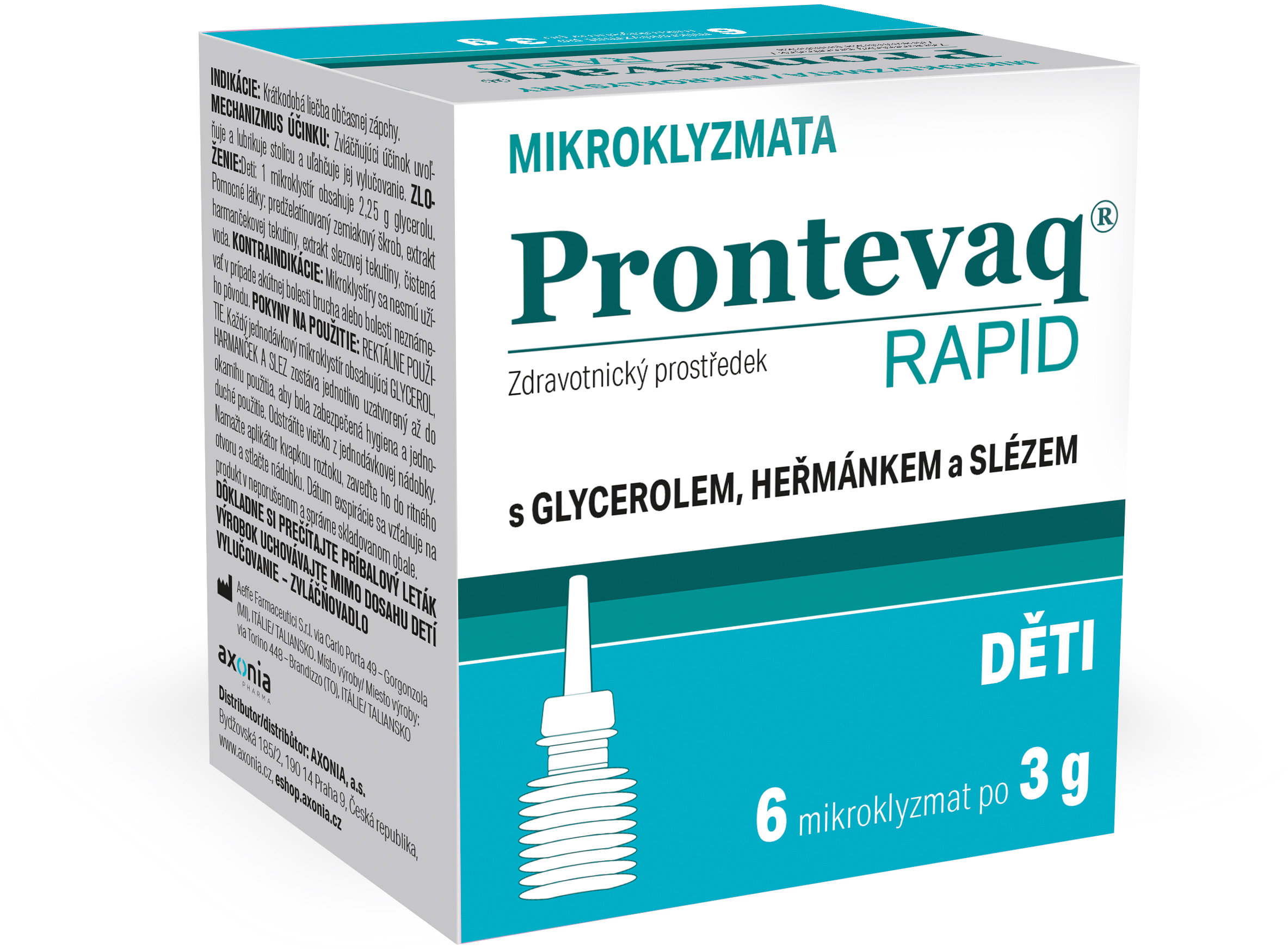 PRONTEVAQ Rapid mikroklyzma děti 6 × 3 g