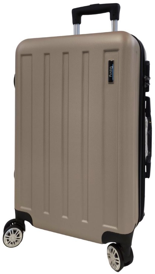 Bavy Cestovní kufr skořepinový 20" Stripes Gold beige