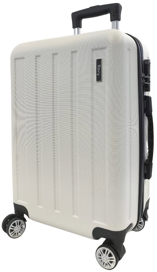 Bavy Cestovní kufr skořepinový 20" Stripes White