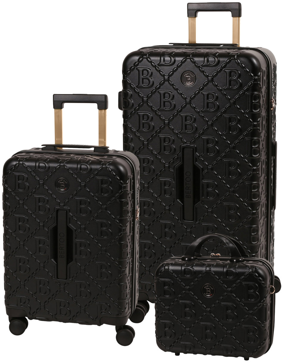 BERTOO Livorno Cestovní kufr set 3v1 black/gold