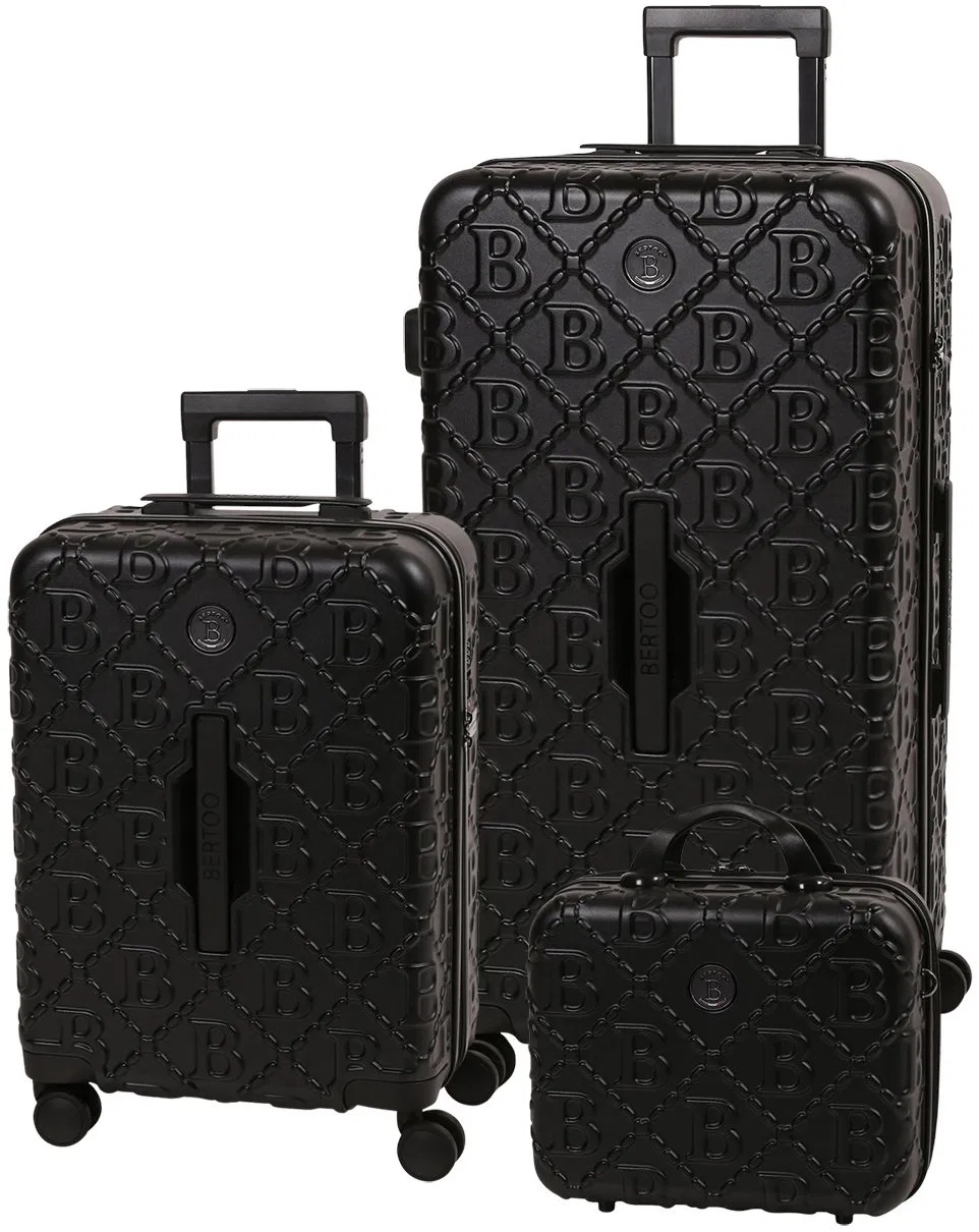 BERTOO Livorno Cestovní kufr set 3v1 black/dark grey