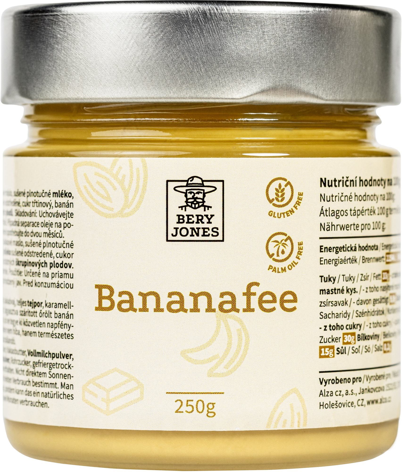Bery Jones Banánovo-karamelový krém 250g