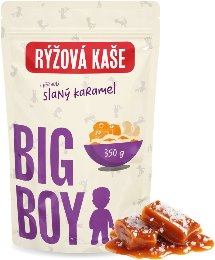 BIG BOY Rýžová kaše Sweet and Salty s příchutí slaného karamelu 350 g
