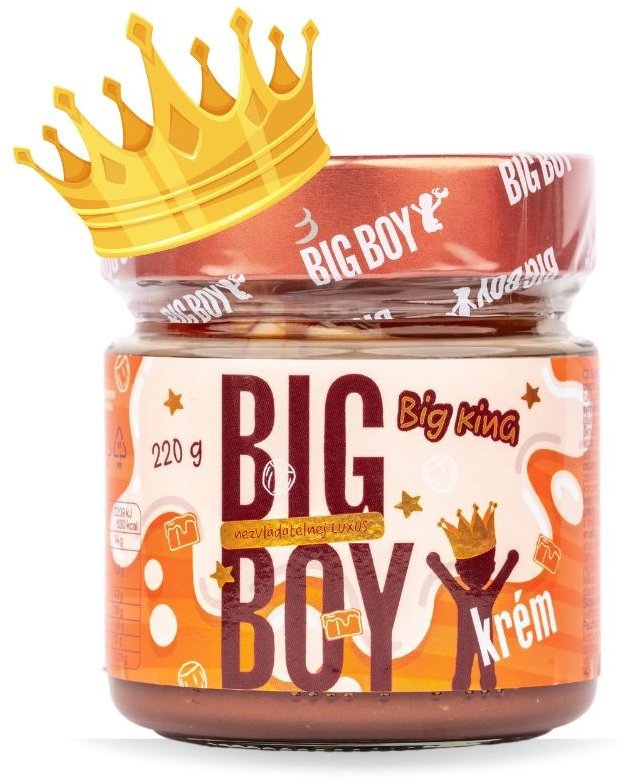 BIG BOY Big King - Krém s lískovými ořechy s mlékem a karamelem 220 g
