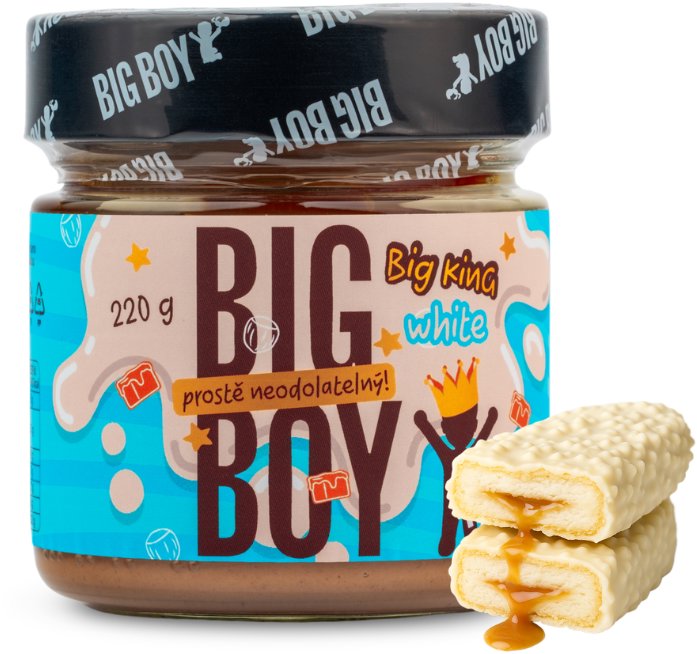 BIG BOY Big King White - Krém s lískovými ořechy a mlékem 220 g