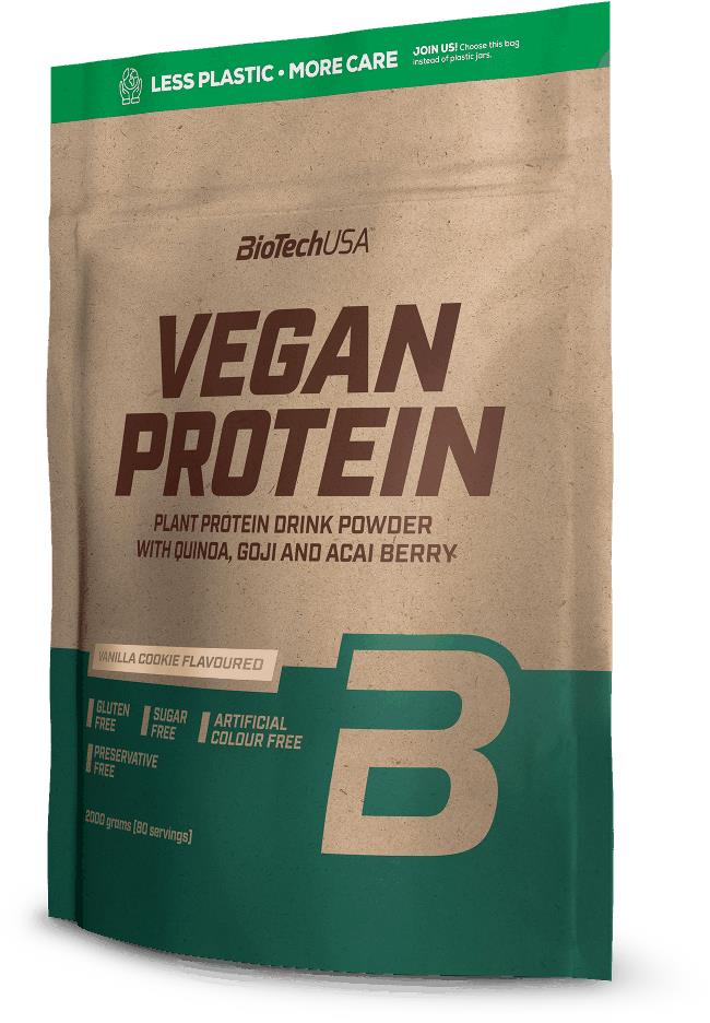 BioTech Vegan Protein 2000 g Příchuť: vanilka-sušenky