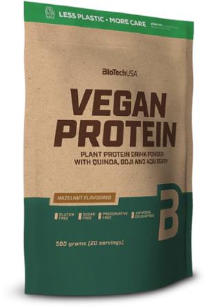 BioTech USA Vegan Protein, 500 g Příchuť: Lískový oříšek