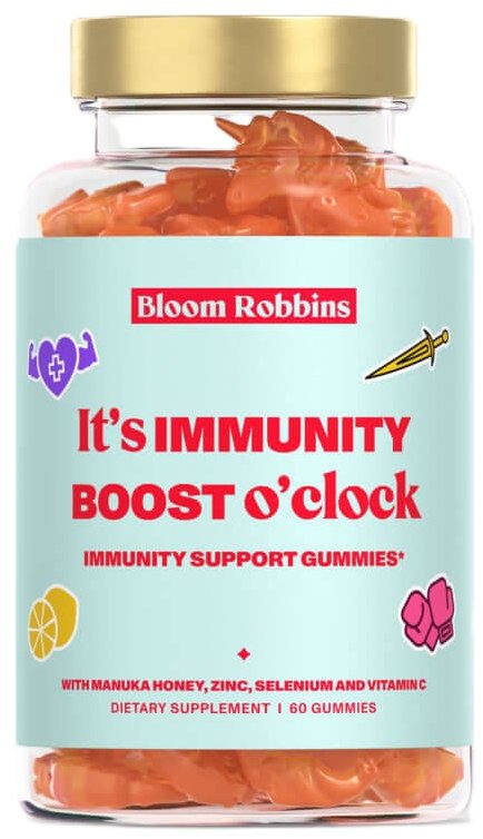 Bloom Robbins Vitamíny na podporu imunity s manuka medem, 60 gummies