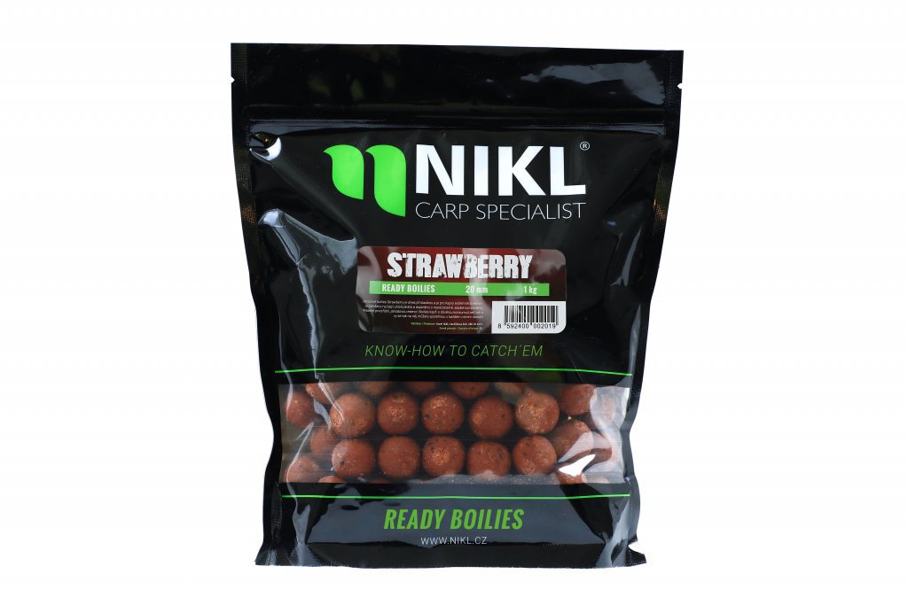 Nikl Ready boilie Strawberry 1 kg 18 mm