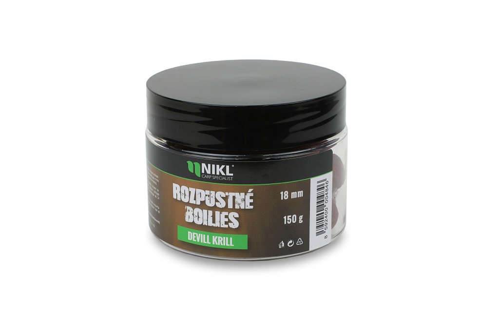 Nikl Rozpustné boilies Devill Krill 150 g 24 mm