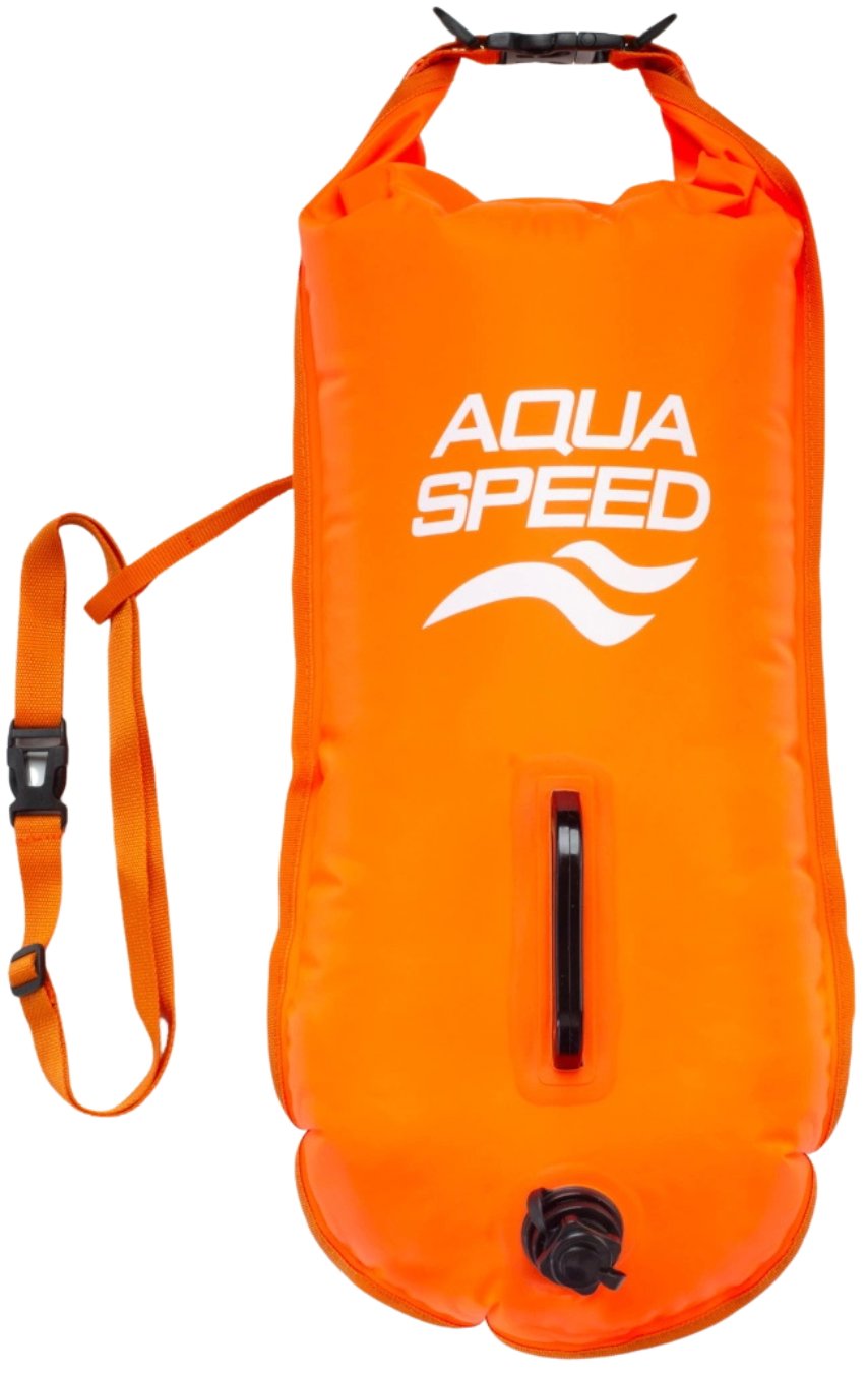 Aqua Speed Open Water Bojka plavecká 37 × 72 cm, oranžová