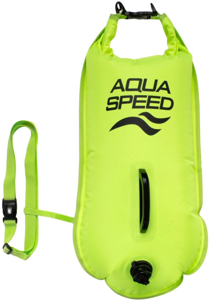 Aqua Speed Open Water Bojka plavecká 37 × 72 cm, žlutá
