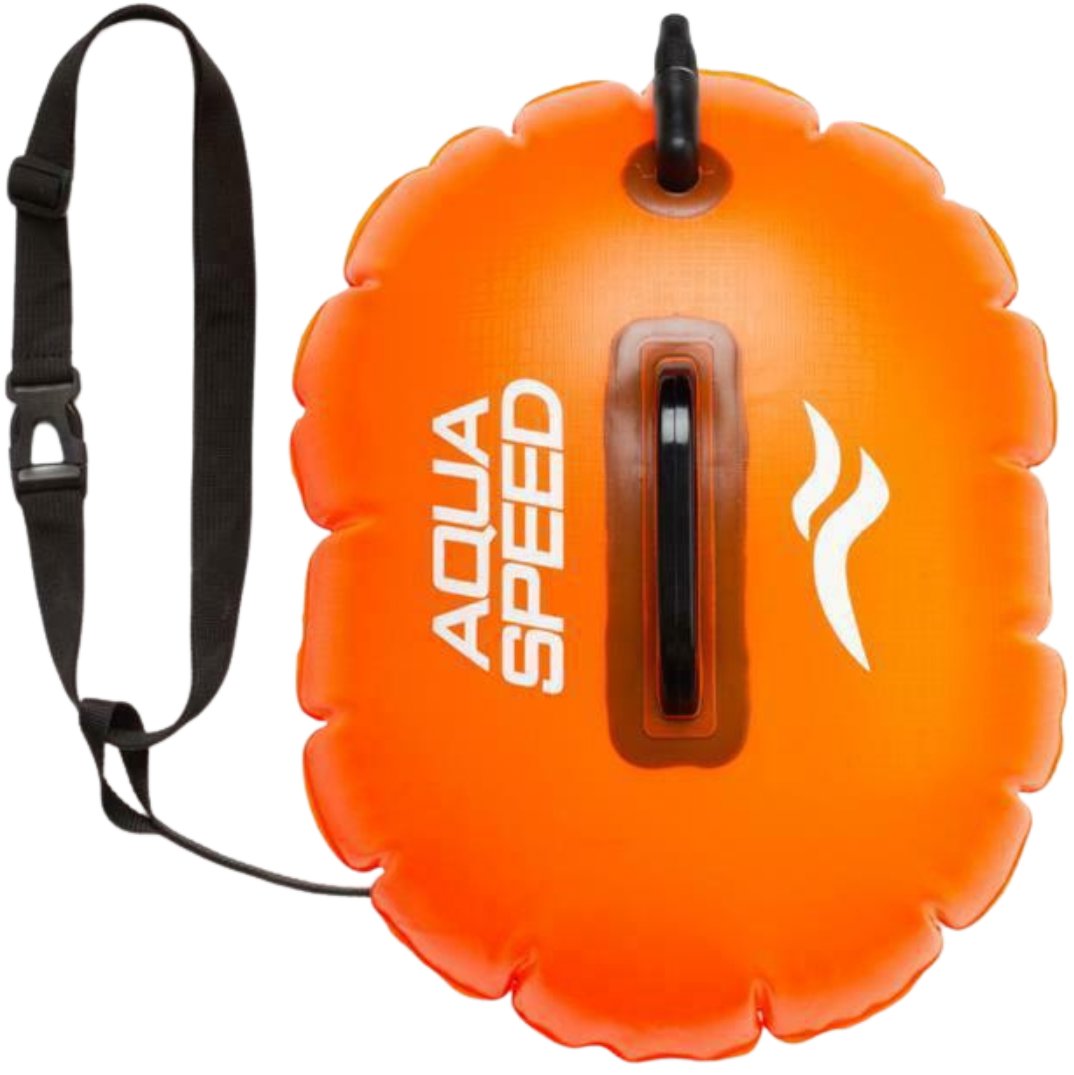 Aqua Speed Open Water bojka plavecká oranžová, 9 l