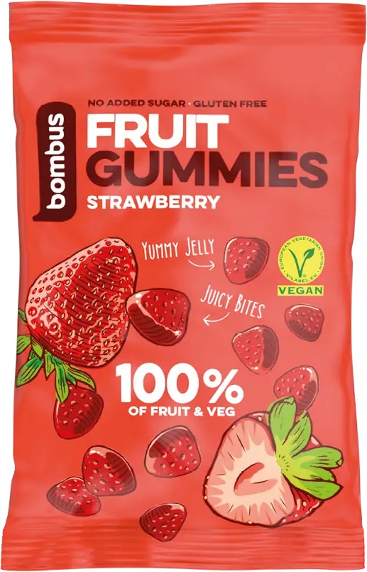 Bombus Fruit Energy Strawberry gummies 6 x 35 g