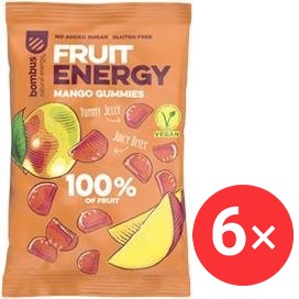 Bombus Fruit Energy Mango gummies 6 x 35 g