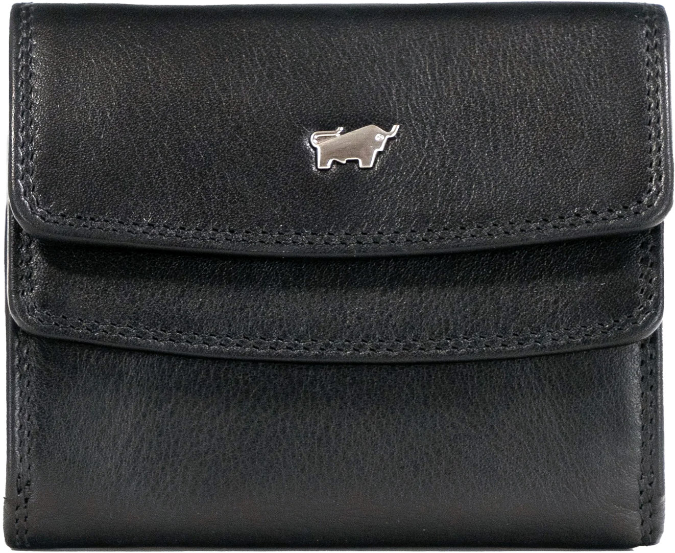 Braun Büffel Golf Rfid flap wallet with 4 card slots, black