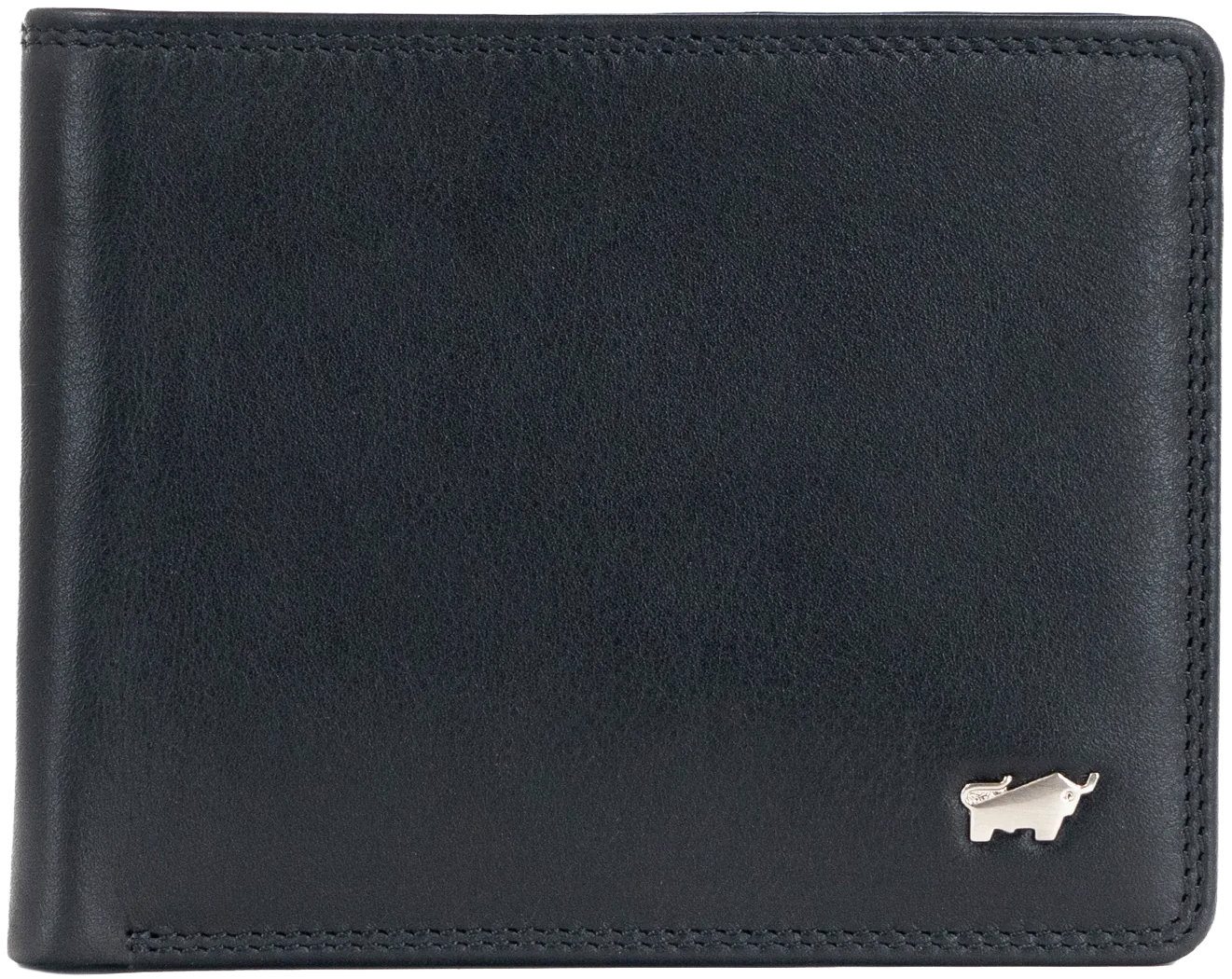 Braun Büffel Golf Rfid flap wallet with 4 + 3 card slots, black
