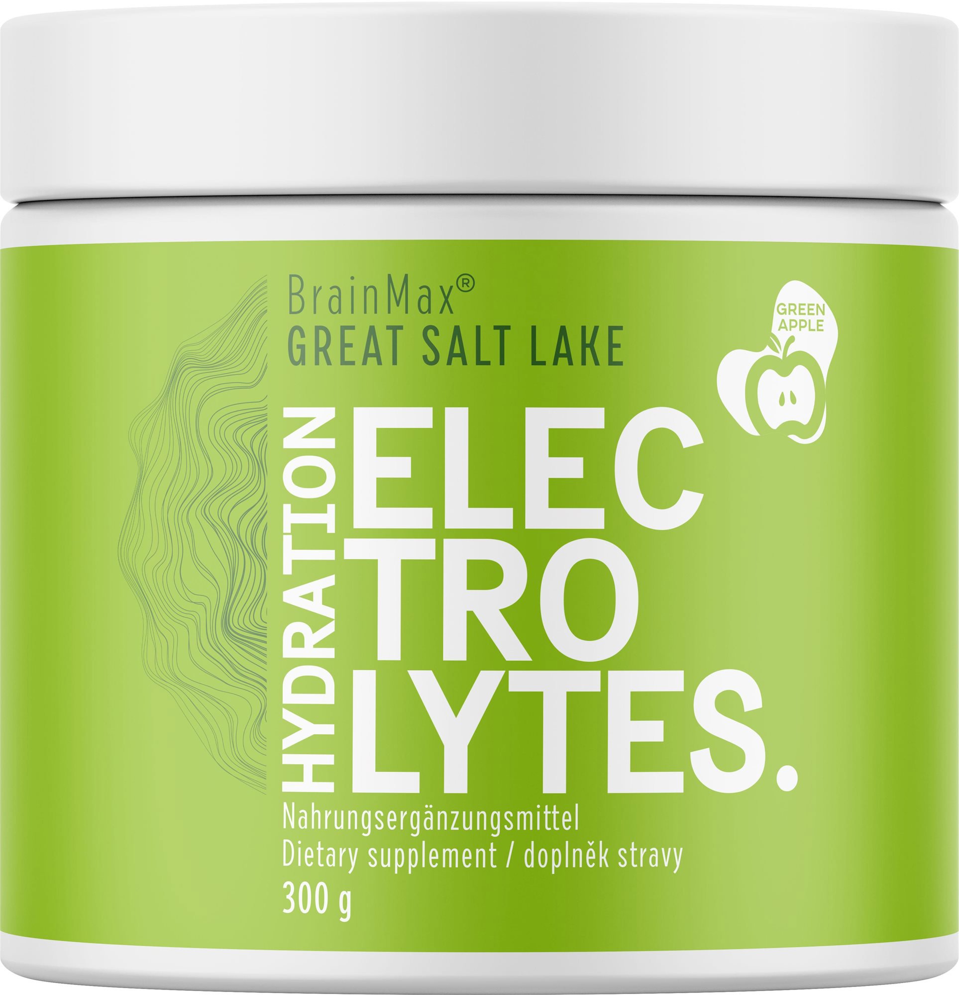 BrainMax Hydration Electrolytes, jablko, 30 dávek, 300 g