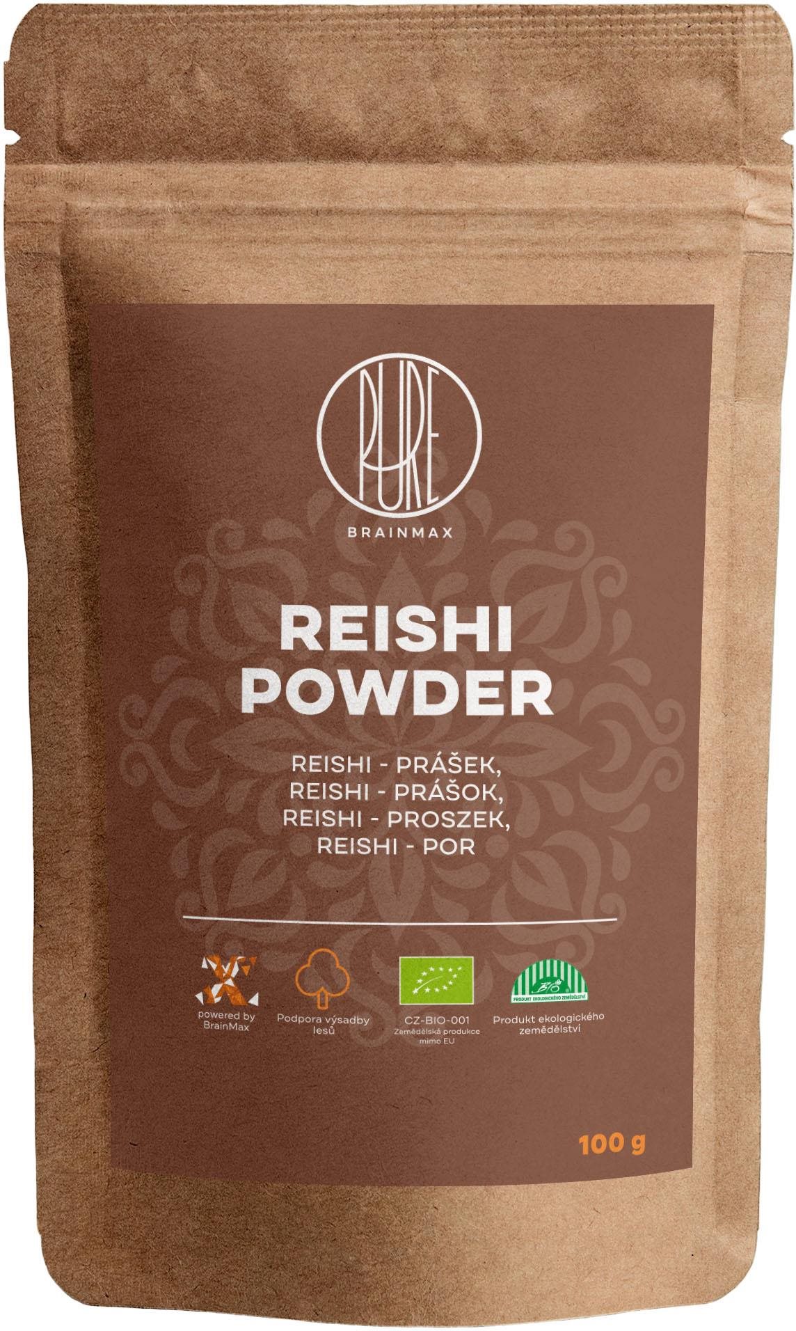 BrainMax Pure Reishi prášek, BIO 100g