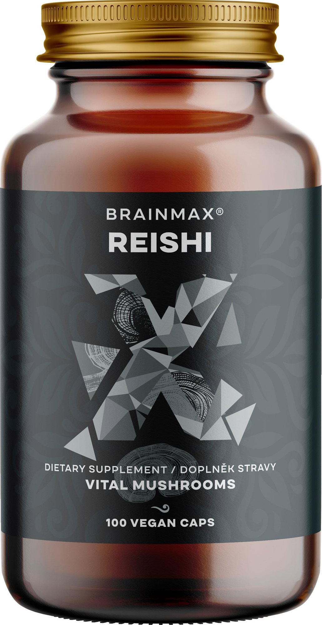 BrainMax Reishi extrakt, 50 % polysacharidů a 20 % beta-1,3/1,6 D-glukanů, 500 mg, 100 rostlinných k