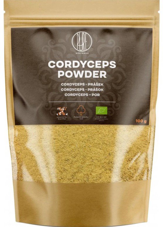 BrainMax Pure Cordyceps sinensis prášek BIO, 100 g