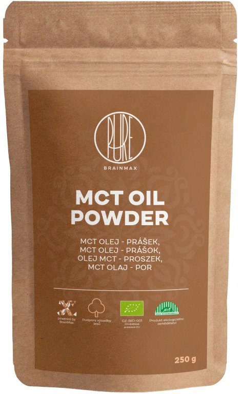 BrainMax Pure MCT powder, MCT olej v prášku, BIO, 250 g