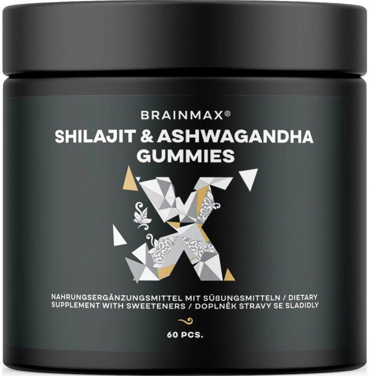 BrainMax Shilajit & Ashwagandha Gummies, 60 bonbónů