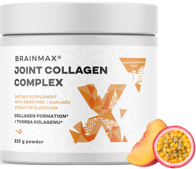 BrainMax Joint collagen komplex, broskev-marakuja, 225 g
