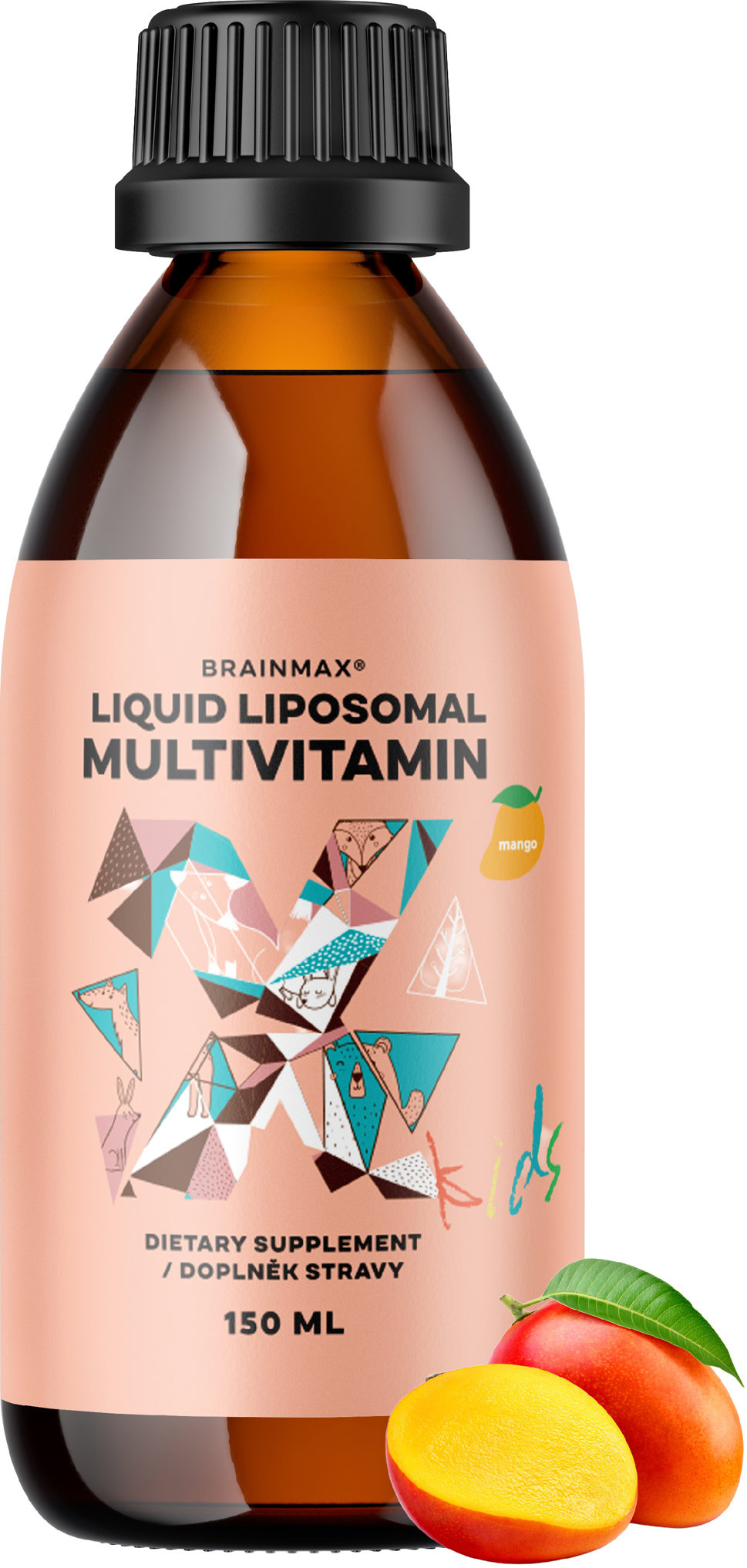 BrainMax Kids Liquid Liposomal Multivitamin Mango 150 ml