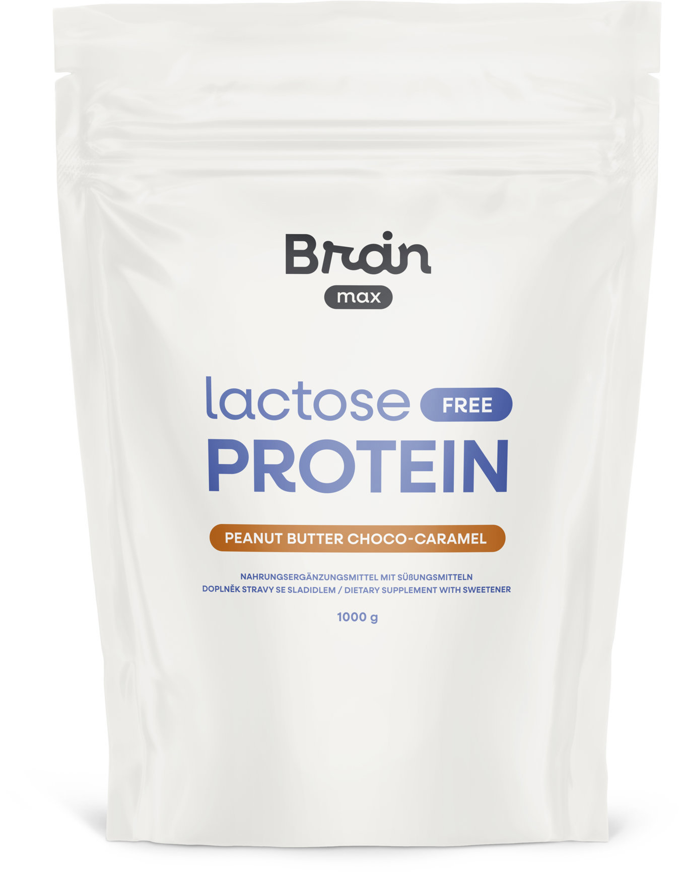 BrainMax Lactose Free Protein 1000 g, peanut butter choco-caramel