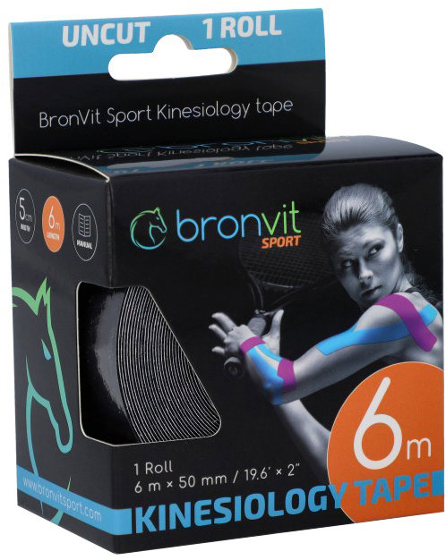 BronVit Sport Kinesio tape classic 5 cm × 6 m černý