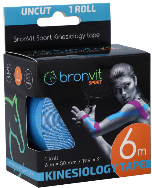 BronVit Sport Kinesio tape classic 5 cm × 6 m modrý