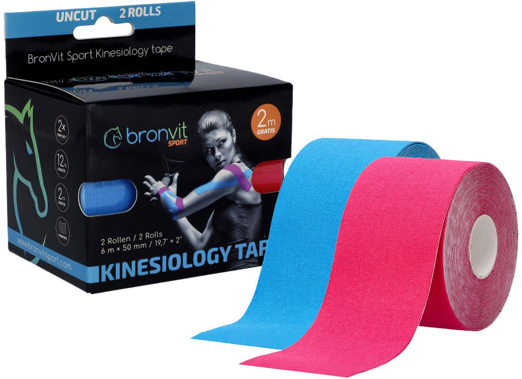 BronVit SPORT KINESIO TAPE SET 5 CM x 6 M Set kinesiologických tejpů, modrá, velikost