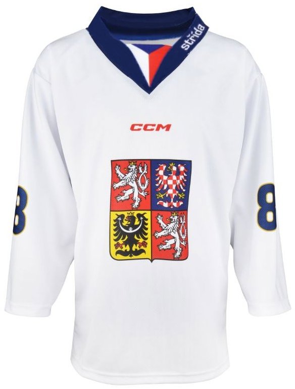 CCM Reprezentační dres bez reklam bílý Pastrňák, Senior, XL