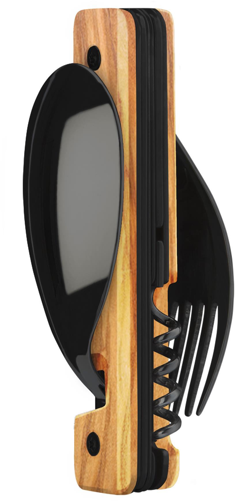 Akinod A02B00001 multifunkční sada 13h25,black mirror finish,olive wood