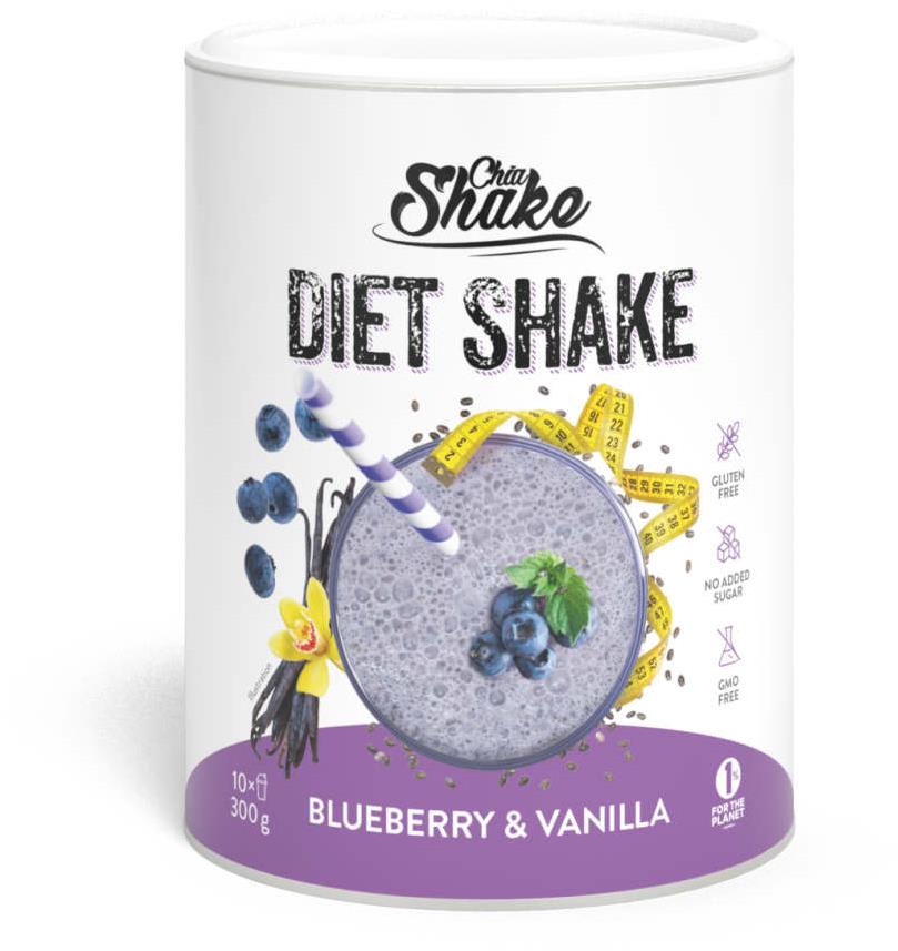 Chia Shake Dietní koktejl - 10 jídel - Borůvka a vanilka