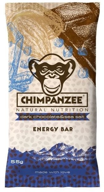 CHIMPANZEE Energy bar 6 x 55g, Dark Chocolate - Sea Salt