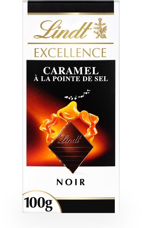 Lindt EXCELLENCE Hořká čokoláda s karamelem a mořskou solí, 100 g