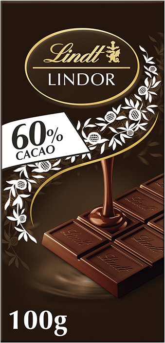 Lindt LINDOR Tablet Dark, 60 %, 100 g
