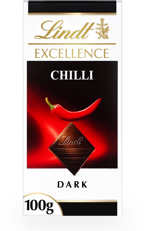 Lindt EXCELLENCE Hořká čokoláda s chilli extraktem, 100 g
